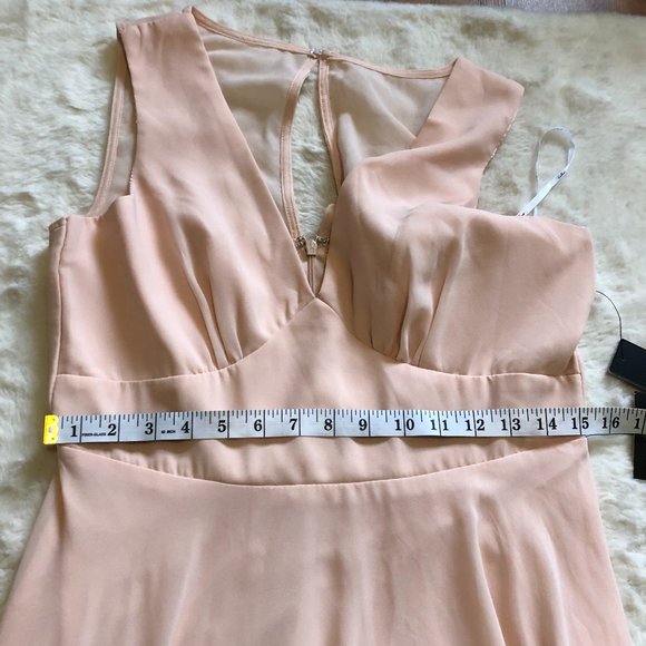 Lulu's NWT Here for Love Blush Sleeveless Maxi Dress bridesmaid formal dress L - Picture 9 of 12
